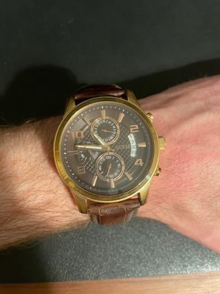 Reloj Guess Dorado y Marrón Hombre