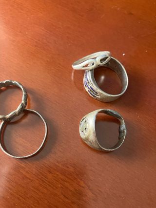 Lote 5 Anillos Plata