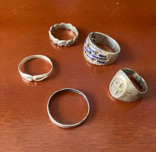 Lote 5 Anillos Plata