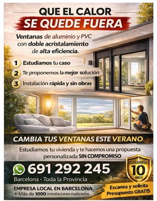 Ventanas de aluminio y PVC