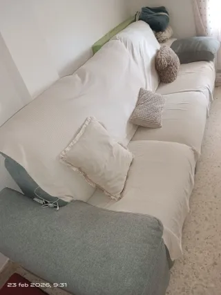 Sofá reclinable de tela