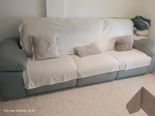 Sofá reclinable de tela