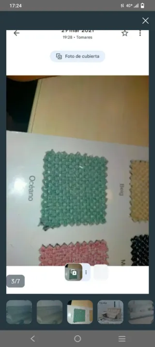 Sofá reclinable de tela