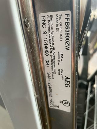 Lavavajillas AEG inteligente con consumo AAA