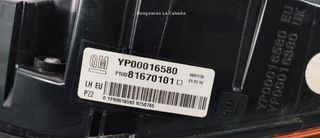 Opel 22135520 yp00016580 piloto trasero grandland