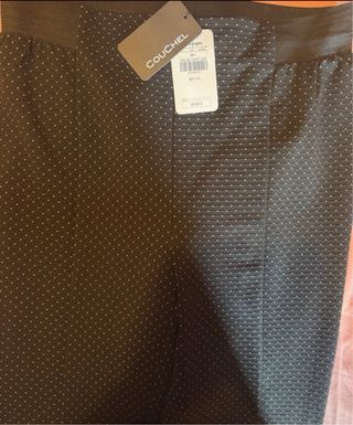 Pantalón Couchel Negro con Puntos Blancos