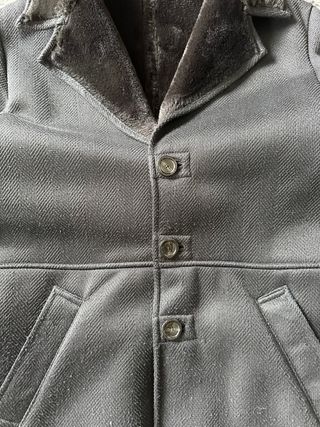 Giacca Zara Uomo Nera elegante con pelliccia