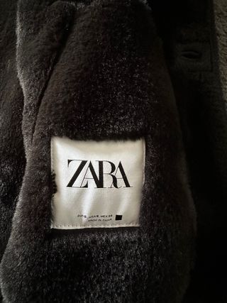 Giacca Zara Uomo Nera elegante con pelliccia