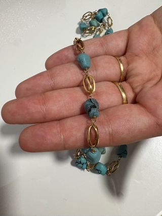 Collar Oro 18 quilates con Turquesas