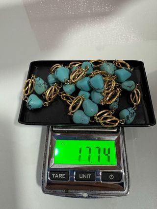 Collar Oro 18 quilates con Turquesas