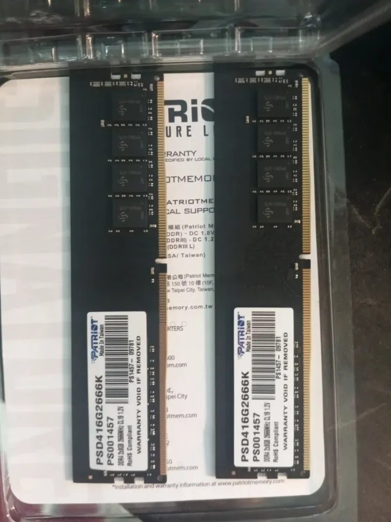 Patriot 16GB DDR4 2666MHz RAM Kit afbeelding 2