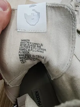 Stivaletti Steve Madden NY90 Beige Tg 40