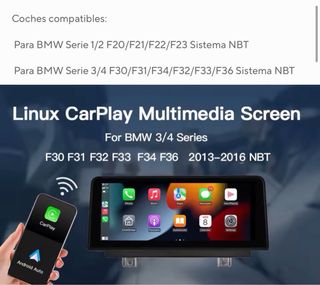 Pantalla CarPlay AndroidAuto BMW NBT Linux