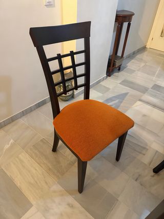 Mesa extensible madera y 6 sillas