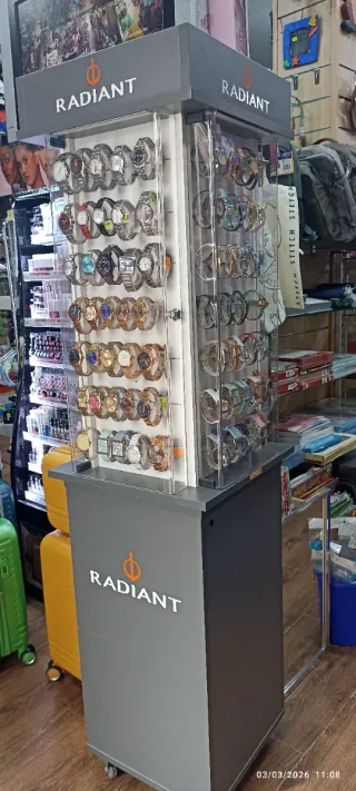 Expositor de relojes Radiant con luz