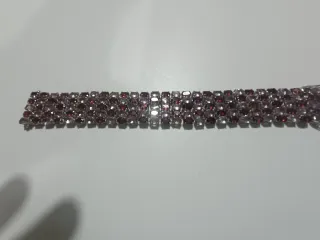 Pulsera Plata Granates y Amatistas