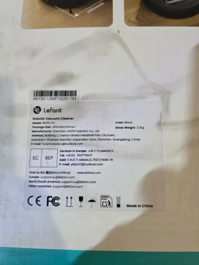 Aspirador Robot LEFANT M330 Pro