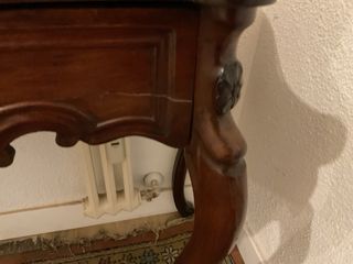 Mesa recibidor cristal y madera