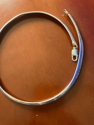 Cadena de plata estilo Omega