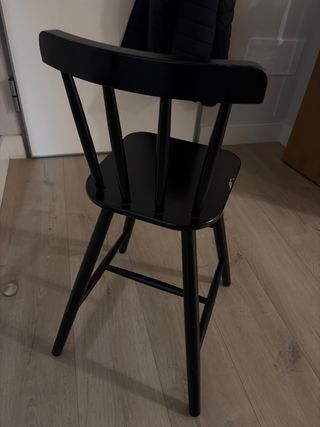 Silla alta madera negra Ikea