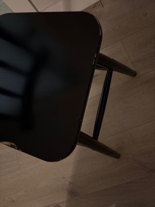 Silla alta madera negra Ikea