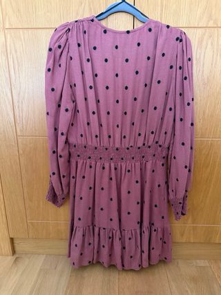 Vestido Zara lunares rosa y negro