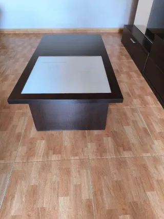 Mesa de centro madera y cristal