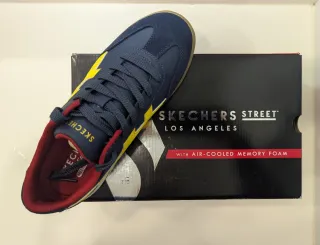 Zapatillas Skechers Urbanas Azul y Amarillo