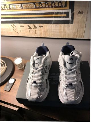 New Balance 530 Talla 40 Blanco Plata Marino