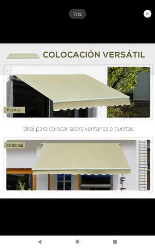 Toldo retráctil 295x250cm