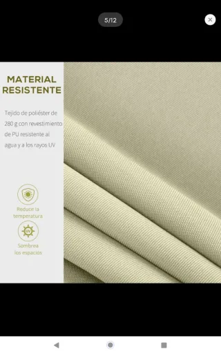 Toldo retráctil 295x250cm