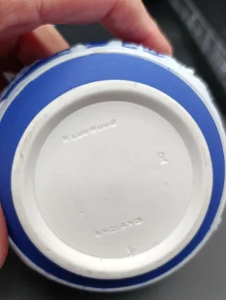 Juego té Wedgwood Jasperware azul