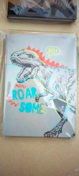 Lote 6 bolígrafos y 6 libretas T-Rex