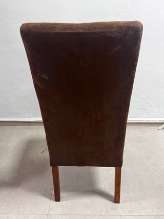 4 Sillas Comedor Suede Marrón