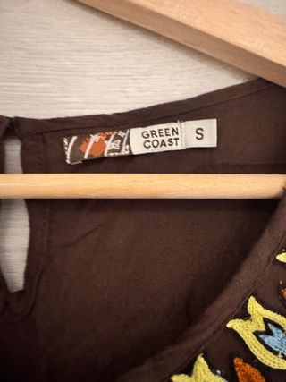 Vestido étnico marrón talla S