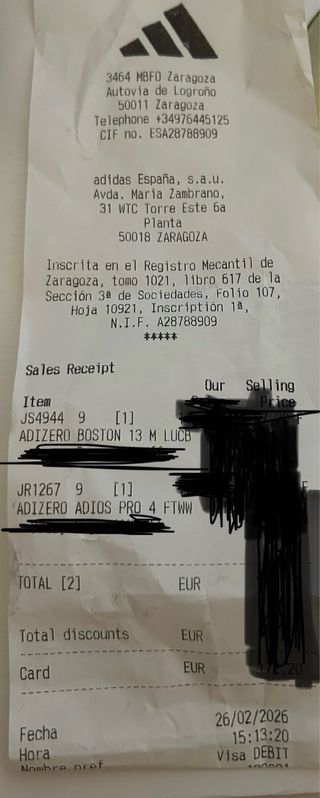 Adidas Adizero Adios Pro 4 Talla 43.5
