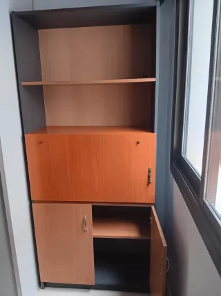 Estantería madera con escritorio