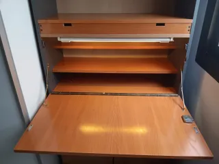 Estantería madera con escritorio