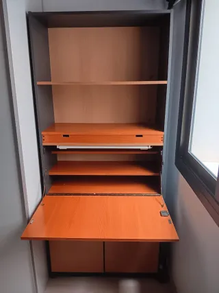 Estantería madera con escritorio