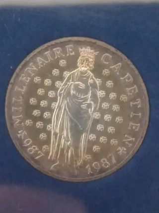 🇫🇷 Set 10 Francs Argent 1987 Millenaire Capetien
