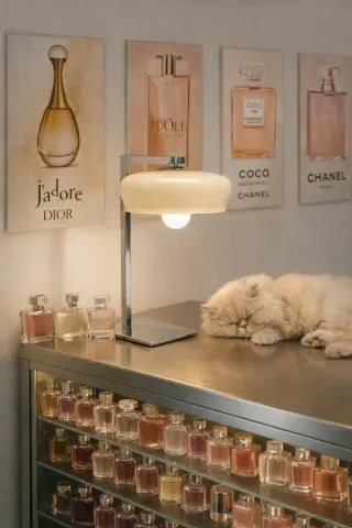 Candeeiro Opal Vidro e Metal