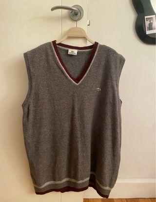 Chaleco Lacoste Gris Talla Única
