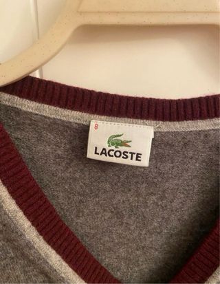 Chaleco Lacoste Gris Talla Única