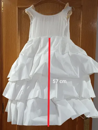 Cancán Fallera Niña 4-7 años Blanco