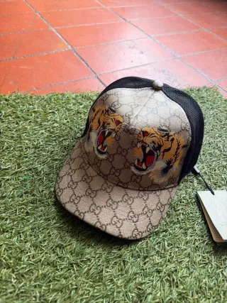 Gorra Gucci Tigres Beige y Marrón