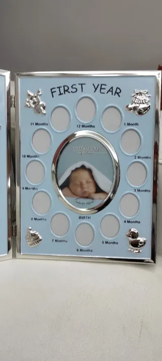 Cornice portafoto Impressions azzurro/argento