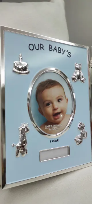 Cornice portafoto Impressions azzurro/argento