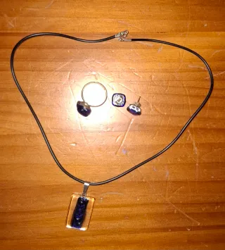 Conjunto Plata 925: Colgante, Aros y Anillo