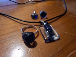 Conjunto Plata 925: Colgante, Aros y Anillo
