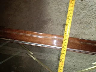 Mesa baja cristal y madera